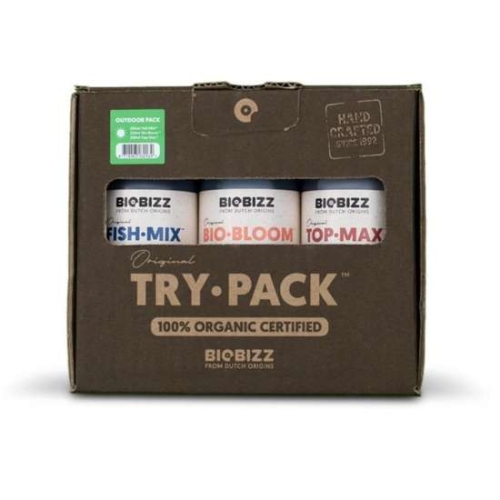 Zestaw nawozów i boosterów Biobizz TRY-PACK OUTDOOR 3x250ml
