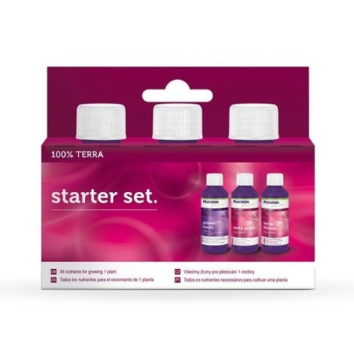 Starter set 100% Trypack Mineral - mini zestaw nawozów Plagron 3 x 50ml
