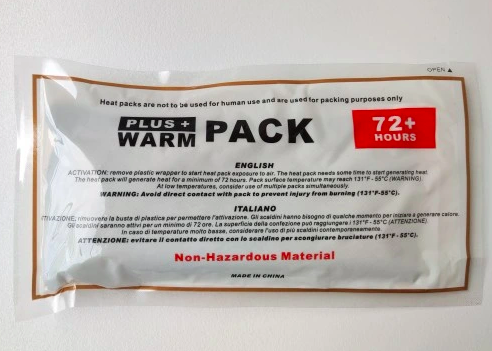 Ogrzewacz HEAT PACK  do transportu - 72 h